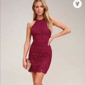 NWT Magenta Lace Mini Dress